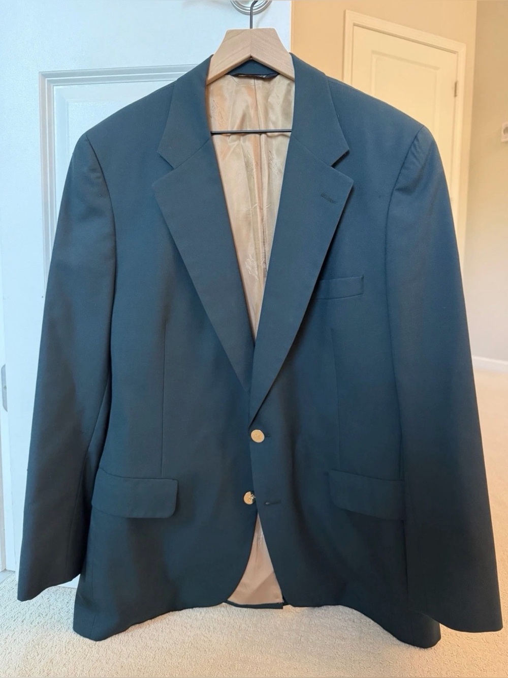 Burberry London Vintage Green Two Button Blazer Size 44 Men’s